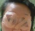 レーシックした直後の家で寝る時の写真