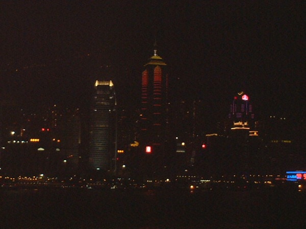 20年以上前の世界一周クルーズで訪れた、香港の夜景